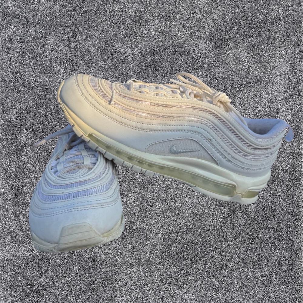 Nike Air Max 97 Triple White Womens Sneakers Size 8 Athletic Shoes